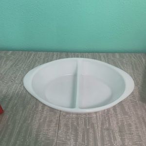 Vintage Glasbake divided baking dish